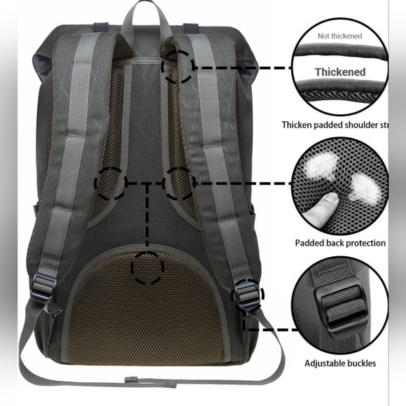 🔥KAUKKO🔥 Laptop Travel Backpack🔥 Outdoor Rucksack Fits 15.6 Inch Laptop NWT - Picture 6 of 7